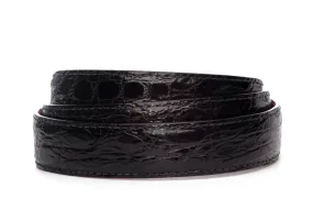 1.25" Black Crocodile Strap