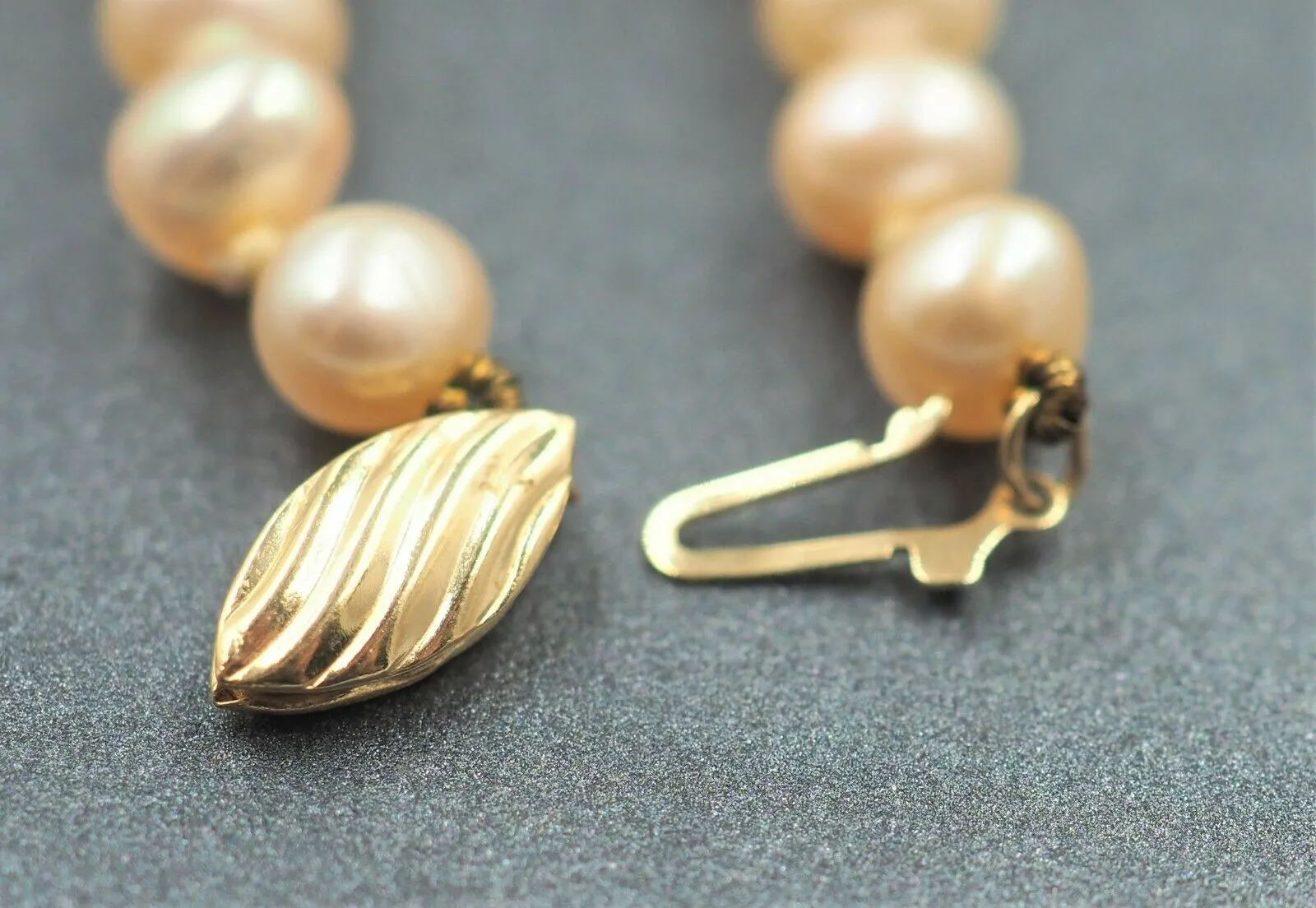 14ct Yellow Gold Pink Freshwater Cultured Pearl Necklace