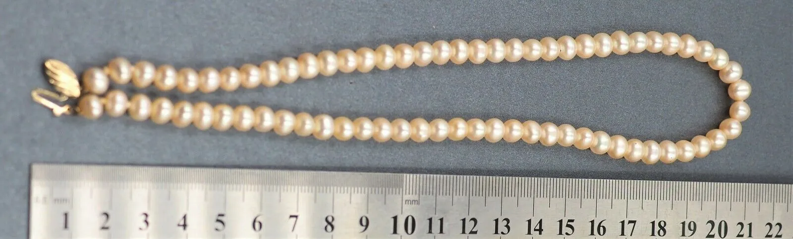 14ct Yellow Gold Pink Freshwater Cultured Pearl Necklace