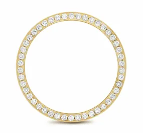 1.50CT BEAD SET DIAMOND BEZEL 18KY FOR ROLEX DATEJUST, PRESIDENT DAY DATE SUPERI