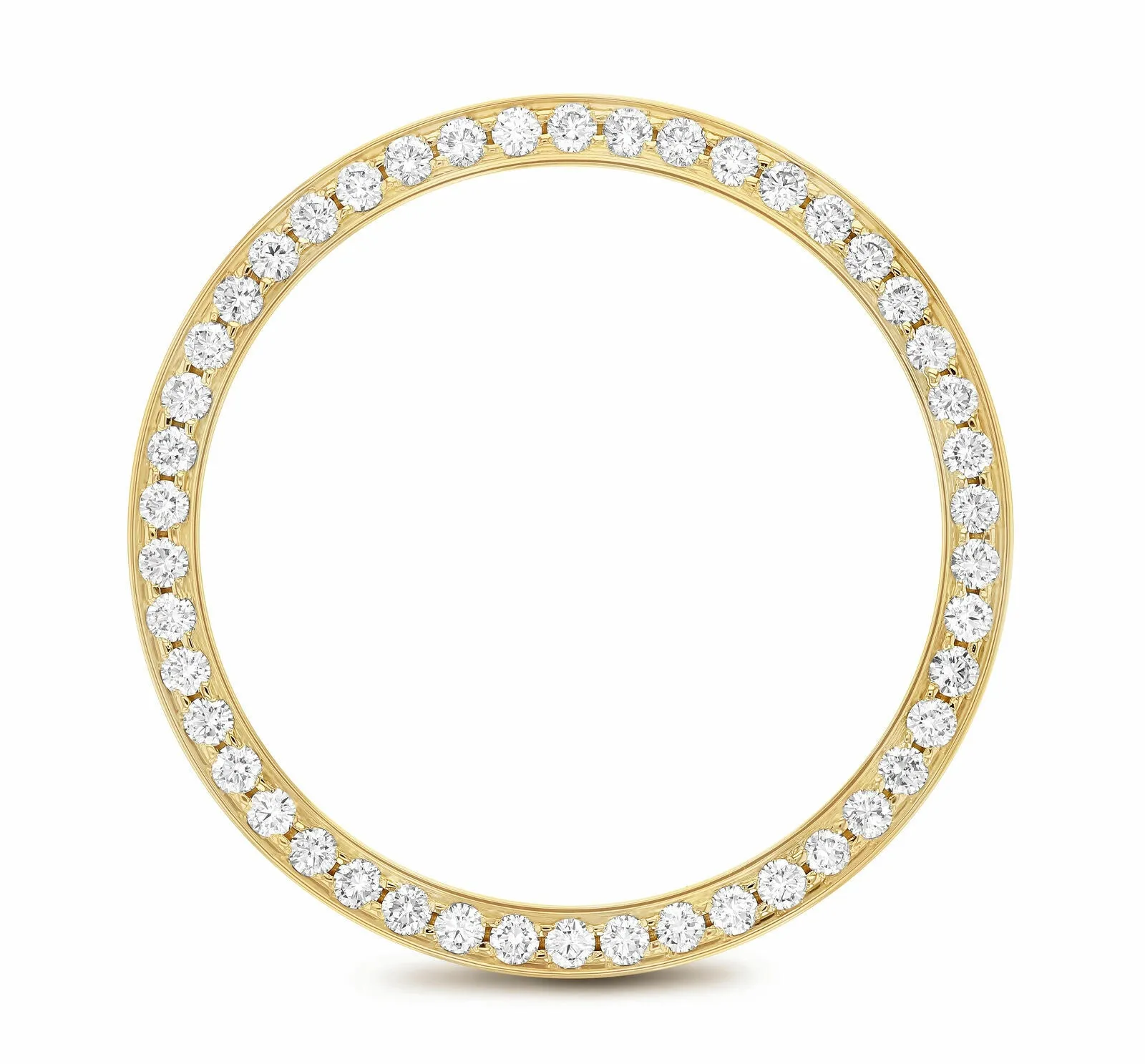 1.50CT BEAD SET DIAMOND BEZEL 18KY FOR ROLEX DATEJUST, PRESIDENT DAY DATE SUPERI