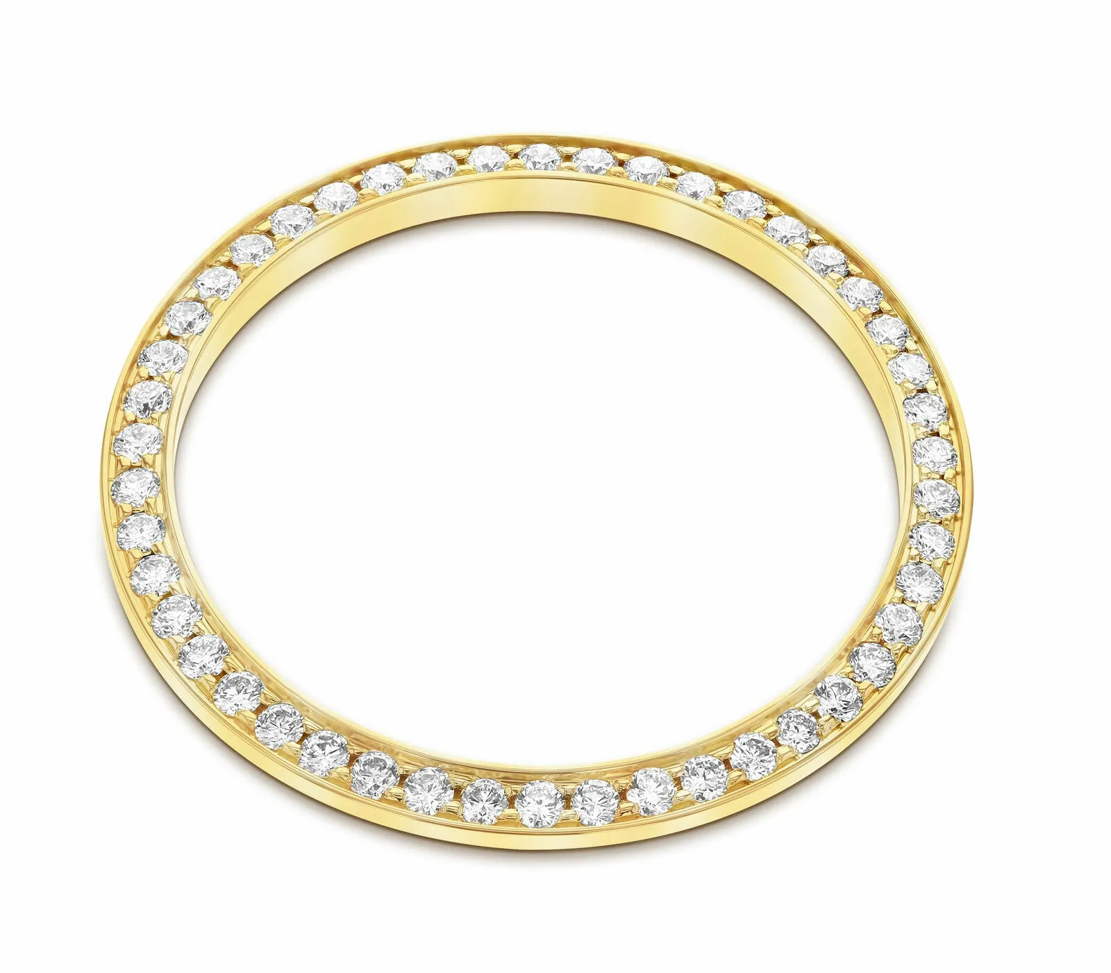 1.50CT BEAD SET DIAMOND BEZEL 18KY FOR ROLEX DATEJUST, PRESIDENT DAY DATE SUPERI
