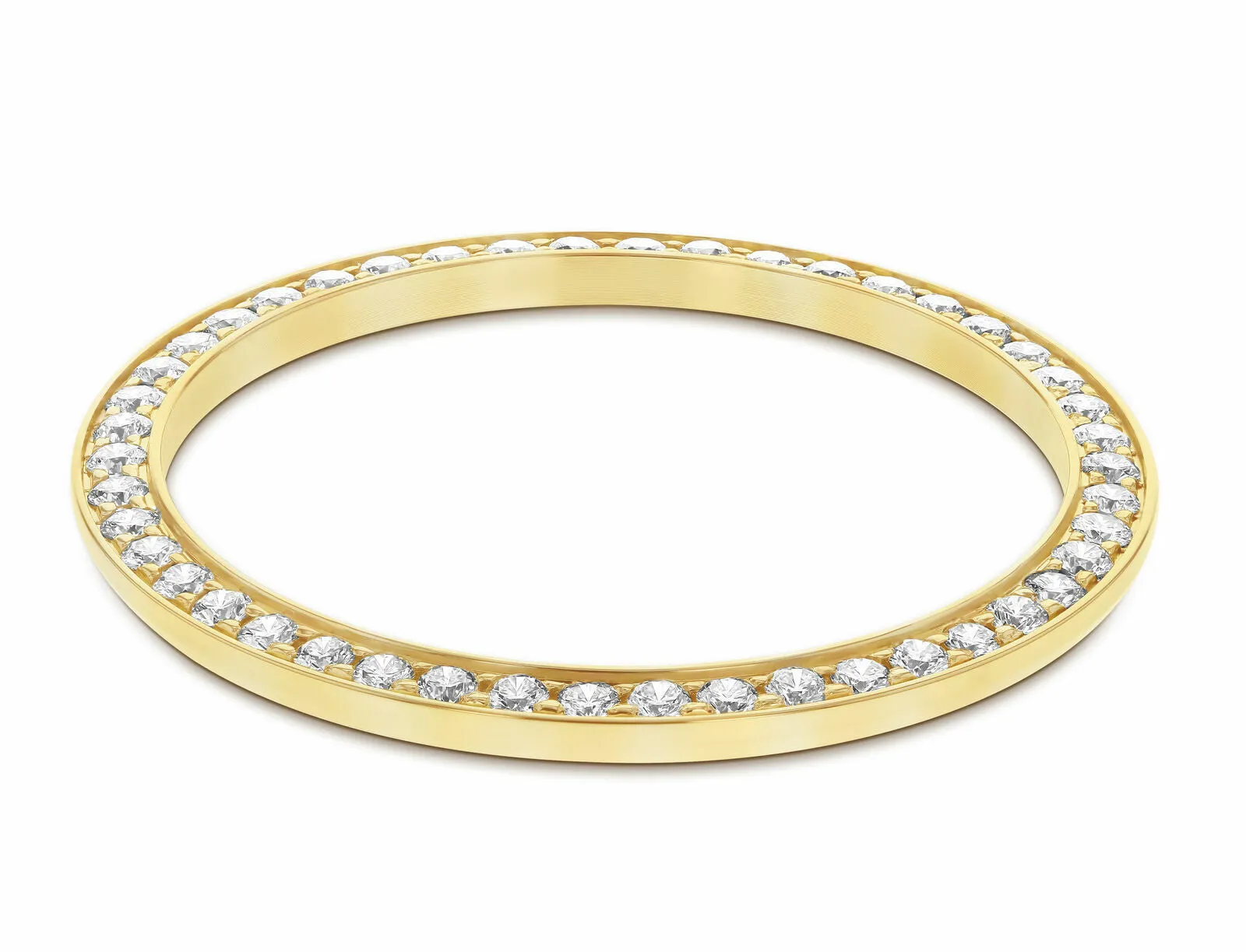 1.50CT BEAD SET DIAMOND BEZEL 18KY FOR ROLEX DATEJUST, PRESIDENT DAY DATE SUPERI