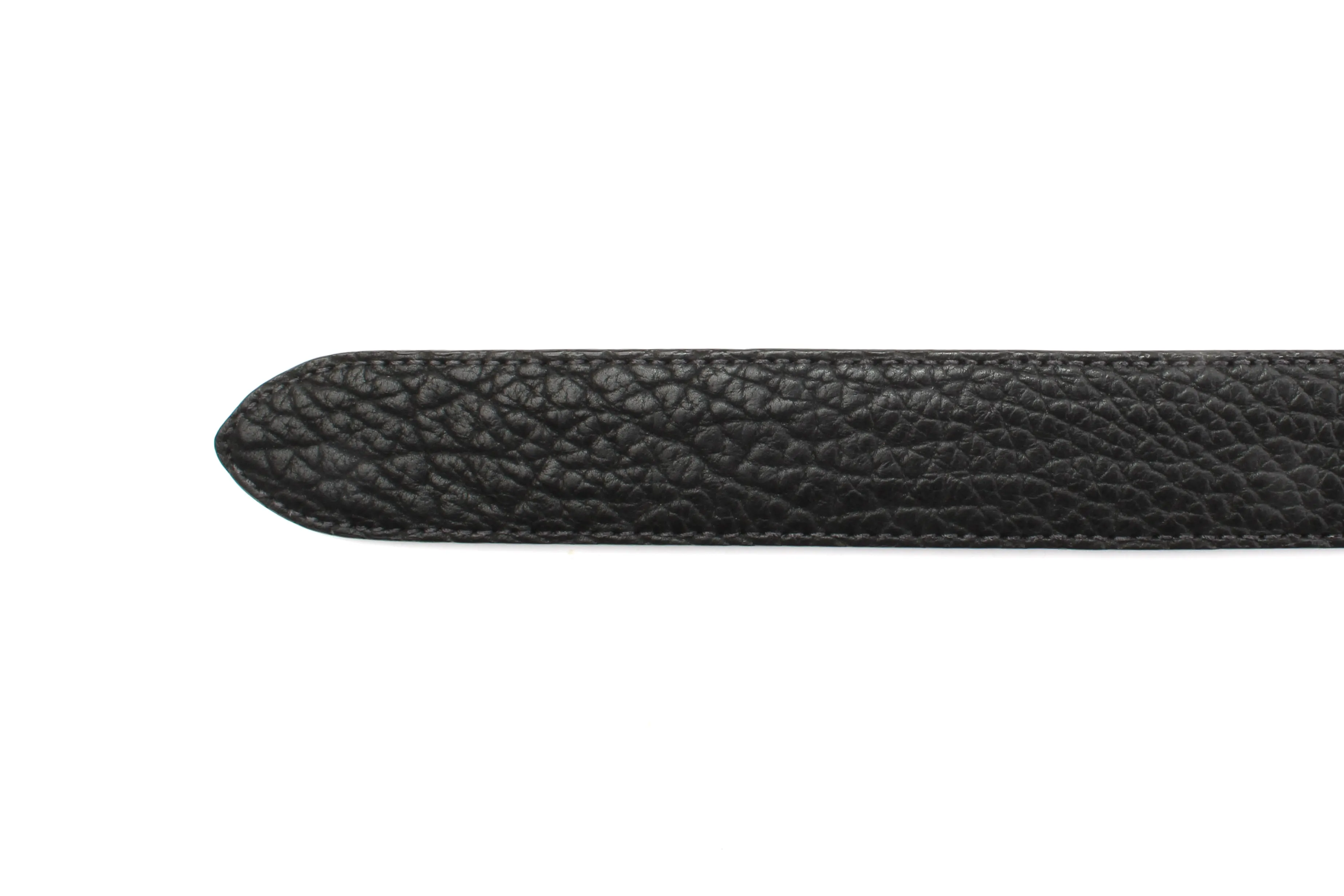 1.5" Black American Bison Leather Strap