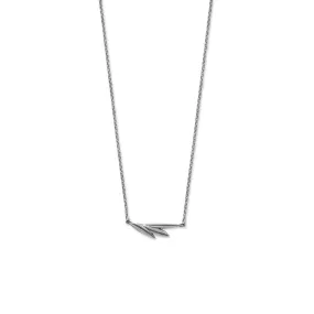 17"   2" Oxidized Rosemary Sprig Necklace