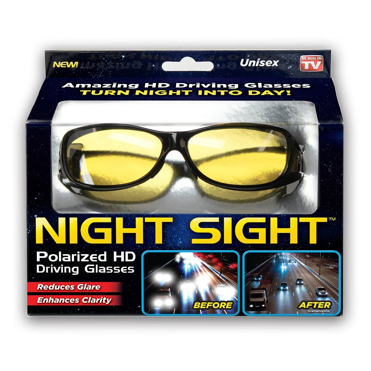 2-Pack: Night Sight Polarized HD Night Vision Glasses