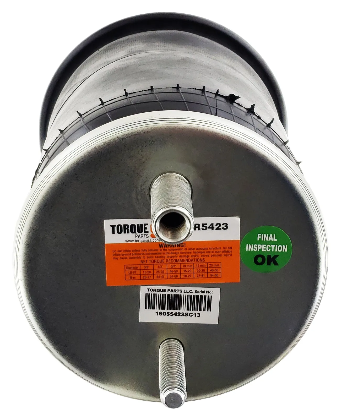 2 pack of TORQUE Trailer Air Spring Bag (Replaces Firestone 5423, Firestone W01-358-5423, Granning 5235) (2 x TR5423)