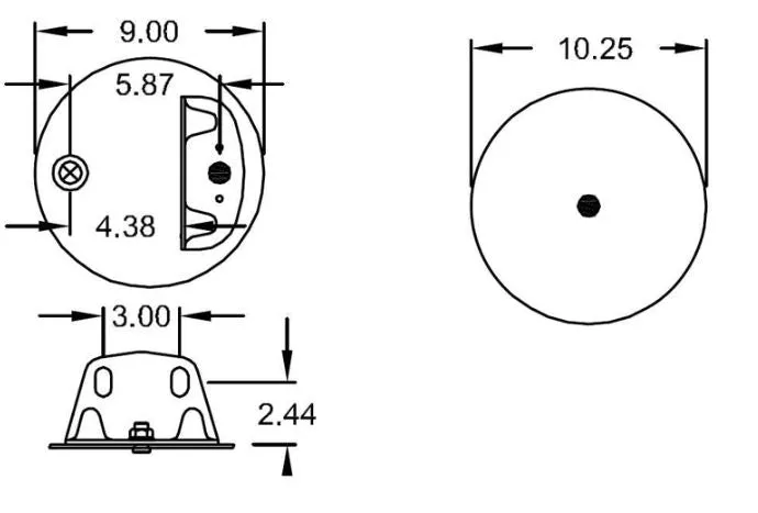 2 pack of TORQUE Trailer Air Spring Bag (Replaces Firestone 9471, Firestone W01-358-9471, SAF Holland 905-57-146, 905-57-182, Goodyear 1R12-485, 1R12-504) (2 x TR9471)