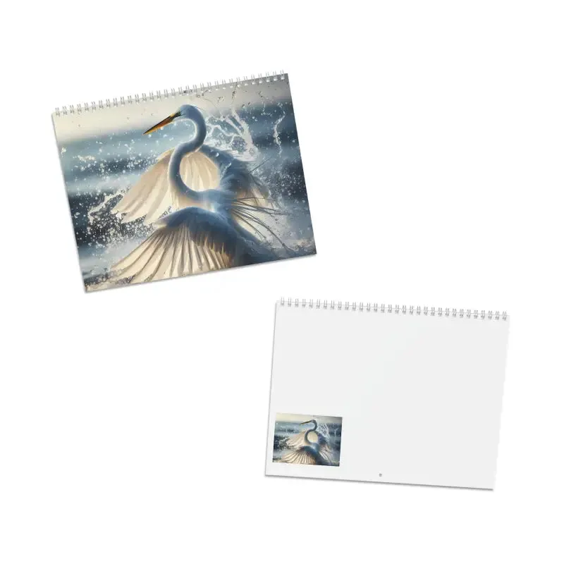 2025 Chic Wall Calendars with Birds Splashing