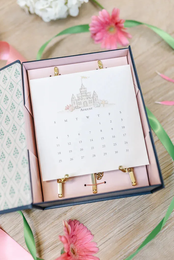 2025 Karen Adams Desk Calendar in Silver