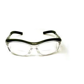 3M - "Nuvoa" - Readers 1.5 Diopter Safety Glasses With Gray Plastic Frame, Clear Polycarbonate Anti-Fog Lens And Integral Sideshields