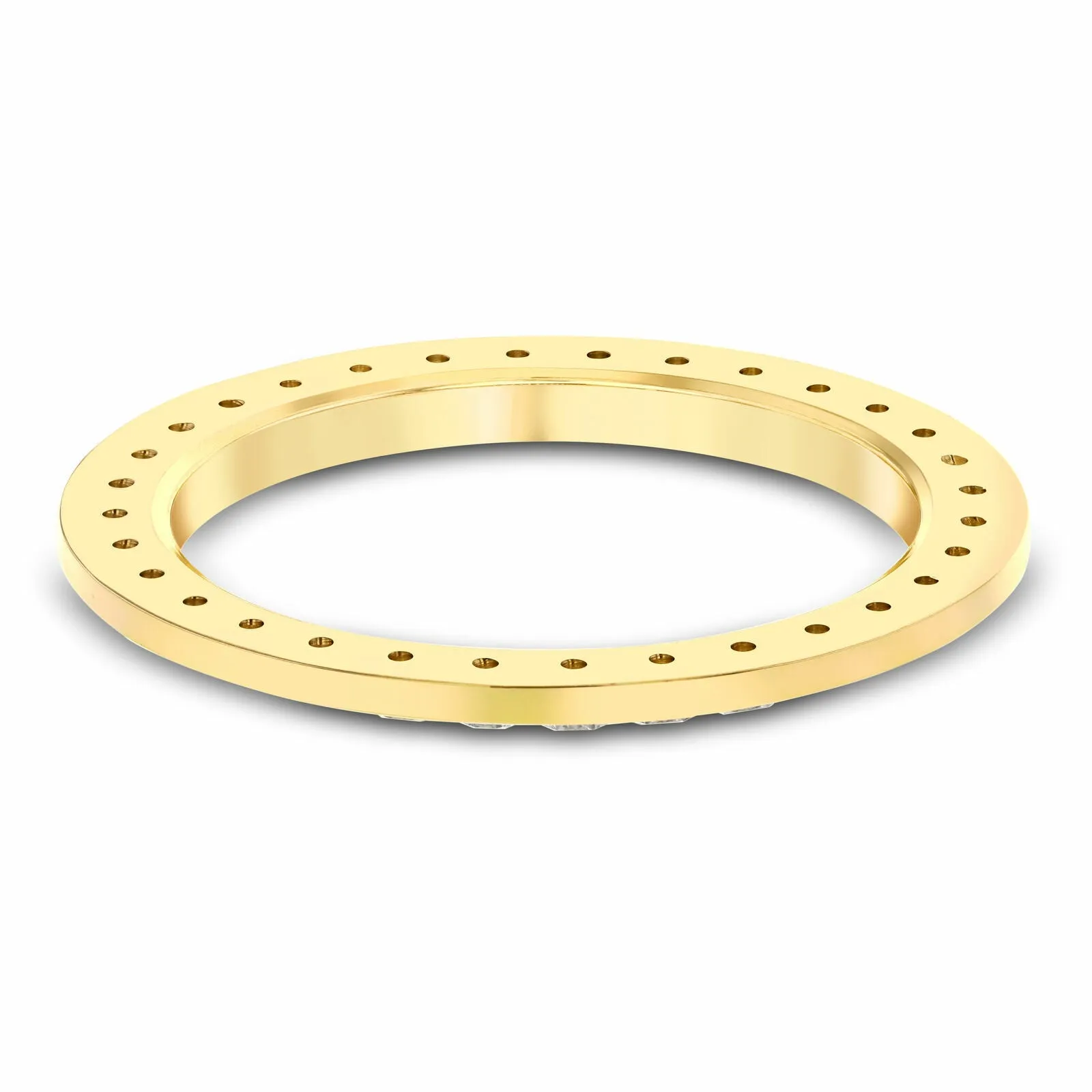 4CT PAVE BEAD SET DIAMOND BEZEL 14K YELLOW FOR ROLEX DATEJUST, PRESIDENT WATCH