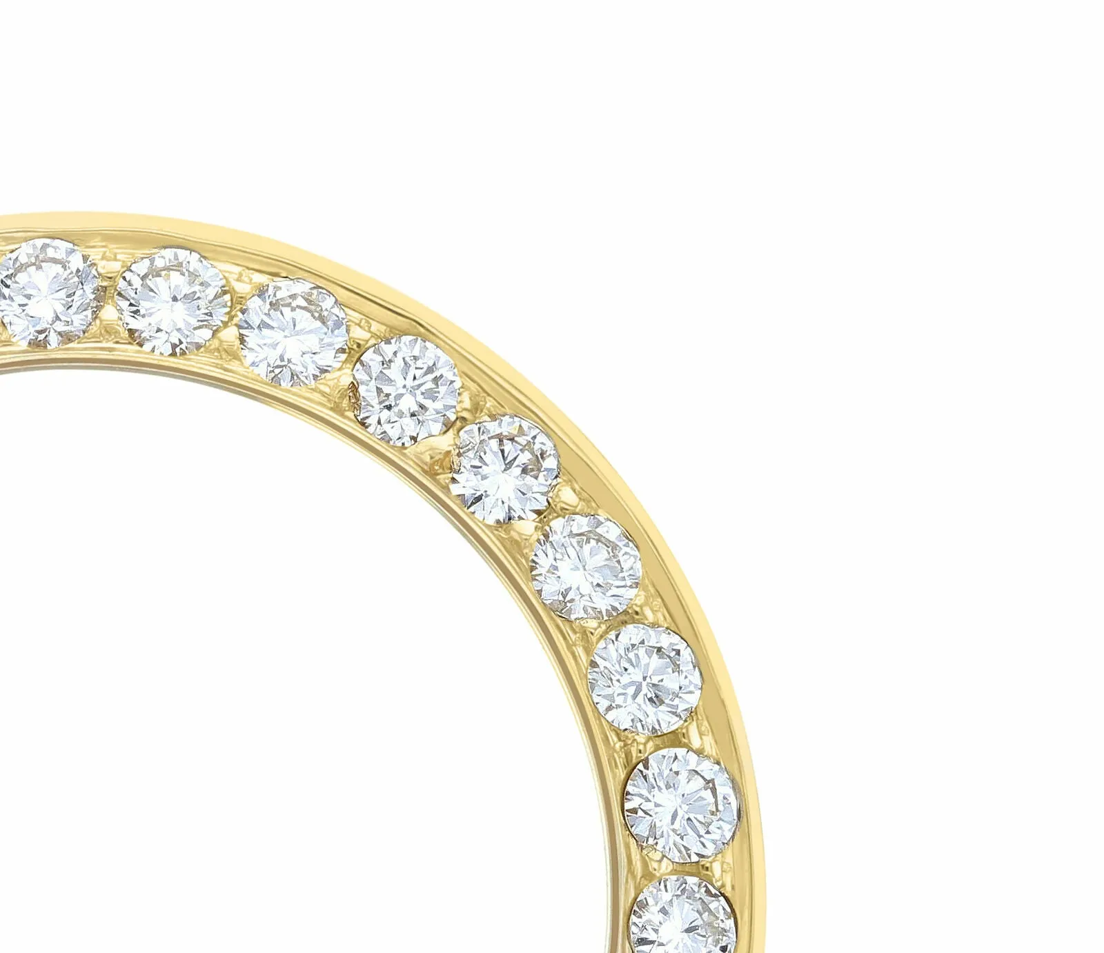 4CT PAVE BEAD SET DIAMOND BEZEL 14K YELLOW FOR ROLEX DATEJUST, PRESIDENT WATCH