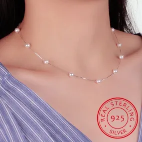 6mm Pearl Freshwater Choker Necklace Jewelry For Women