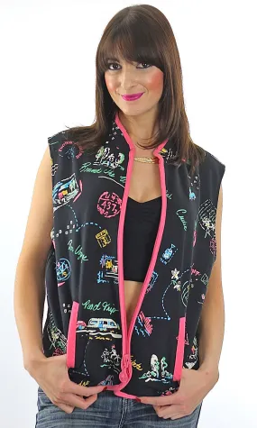80s Boho Reversible Abstract Travel design vest top