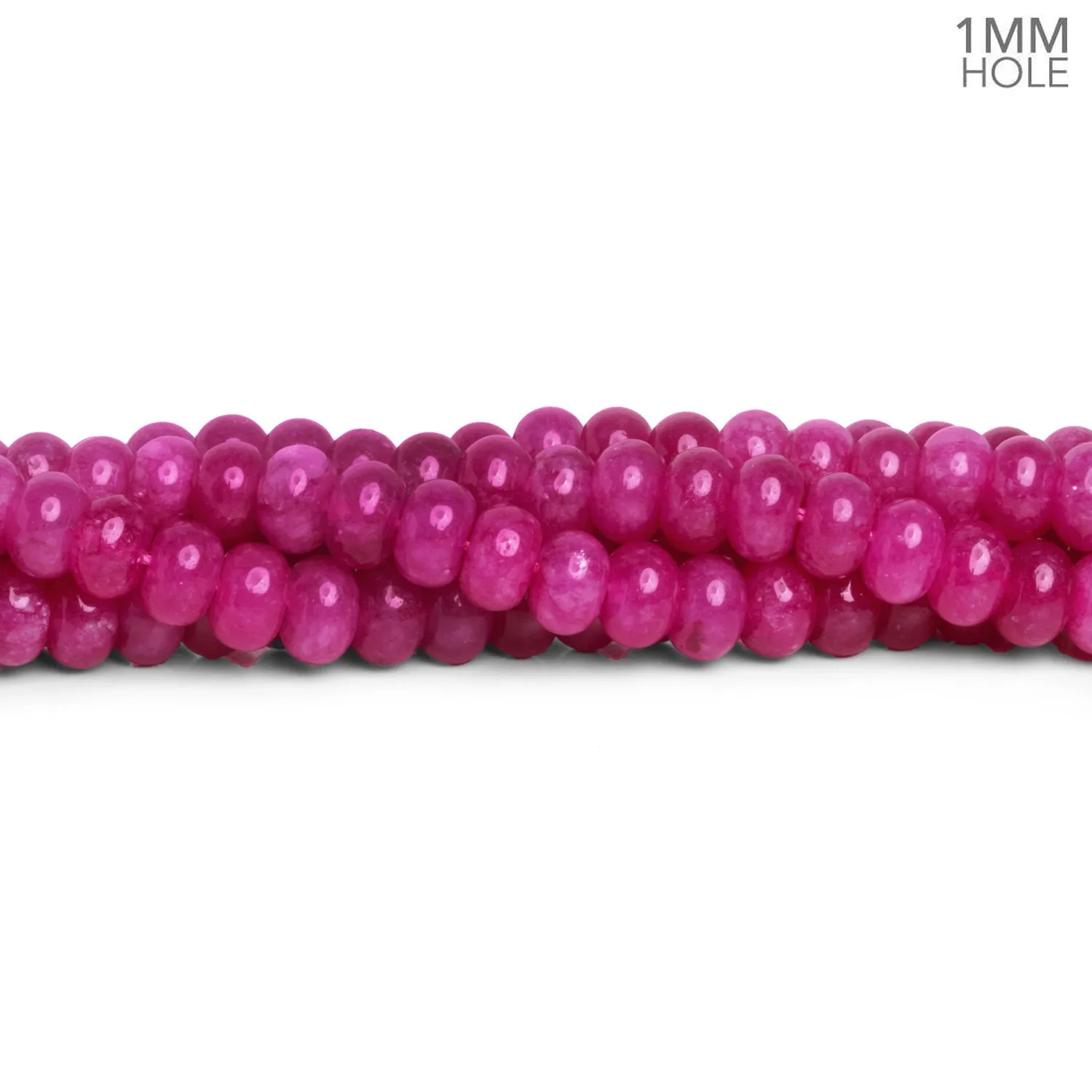 8mm Raspberry Chalcedony Large Hole Rondelles 15 inch 67 beads