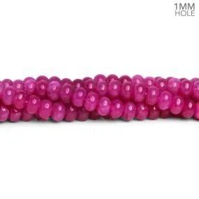 8mm Raspberry Chalcedony Large Hole Rondelles 15 inch 67 beads