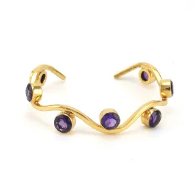 Alchemía Amethyst Wave Cuff Bracelet