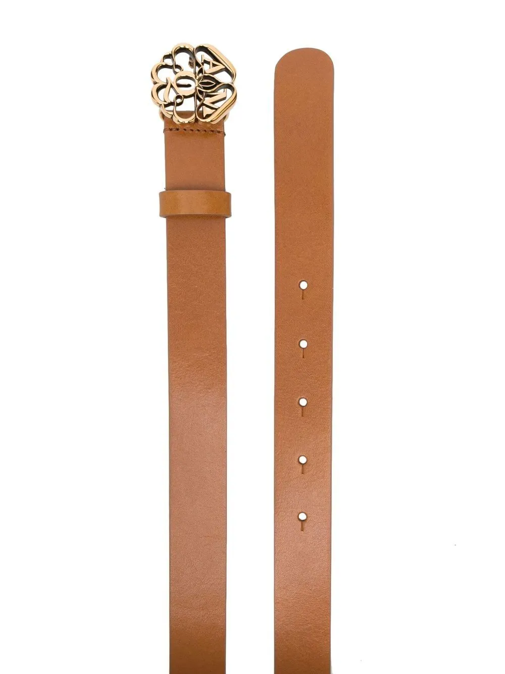 Alexander McQueen Belts Leather Brown