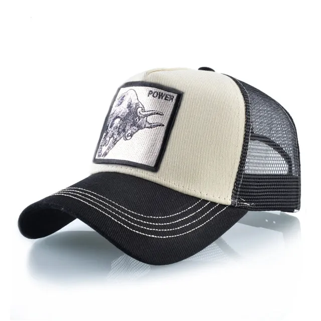 Animal Embroidered Baseball Snapback
