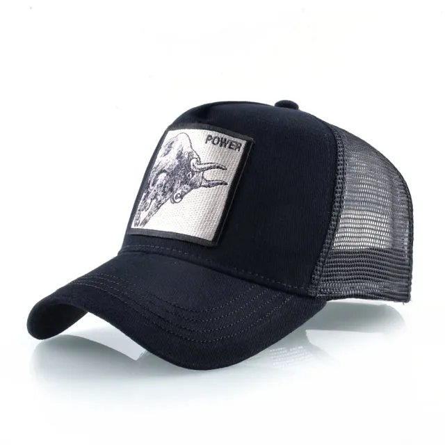 Animal Embroidered Baseball Snapback