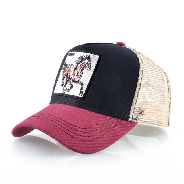 Animal Embroidered Baseball Snapback