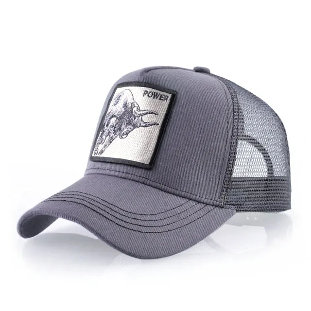 Animal Embroidered Baseball Snapback