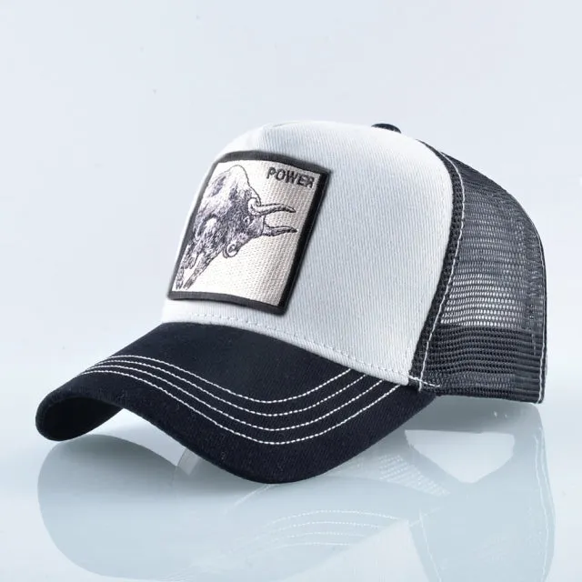 Animal Embroidered Baseball Snapback