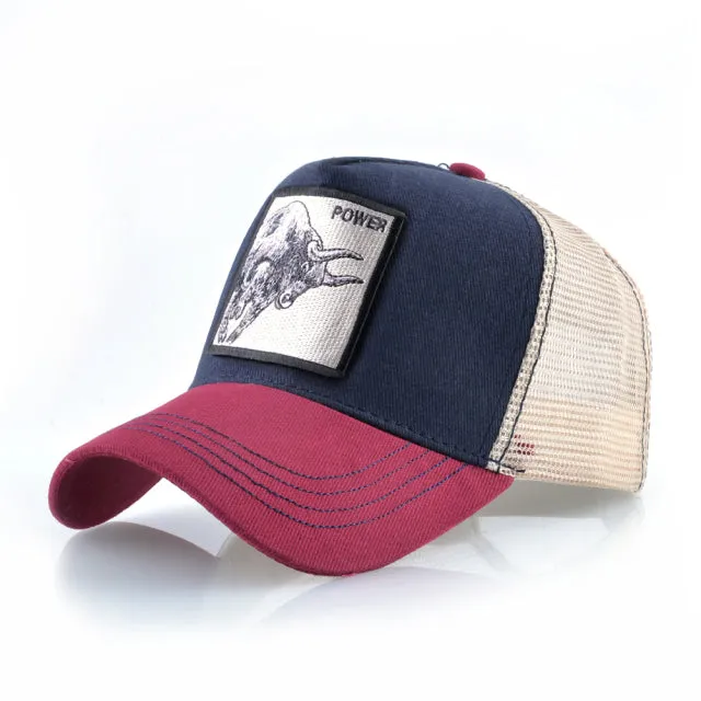 Animal Embroidered Baseball Snapback