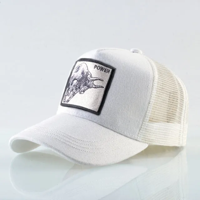 Animal Embroidered Baseball Snapback