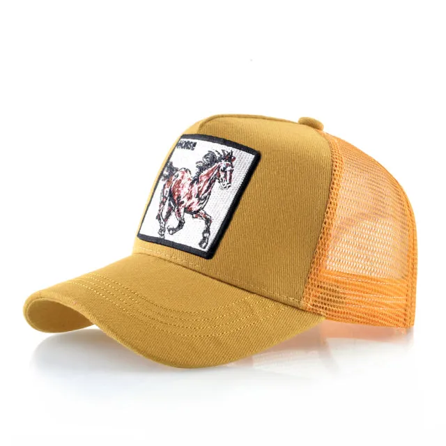 Animal Embroidered Baseball Snapback