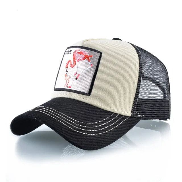 Animal Embroidered Baseball Snapback