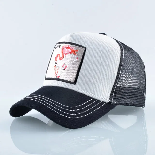 Animal Embroidered Baseball Snapback