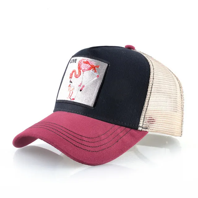 Animal Embroidered Baseball Snapback