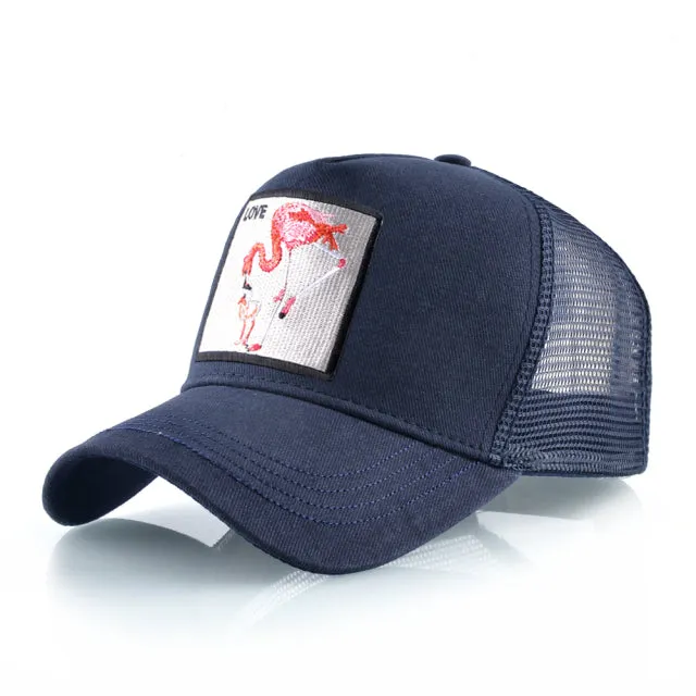 Animal Embroidered Baseball Snapback