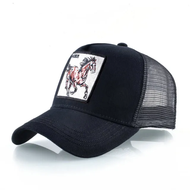 Animal Embroidered Baseball Snapback