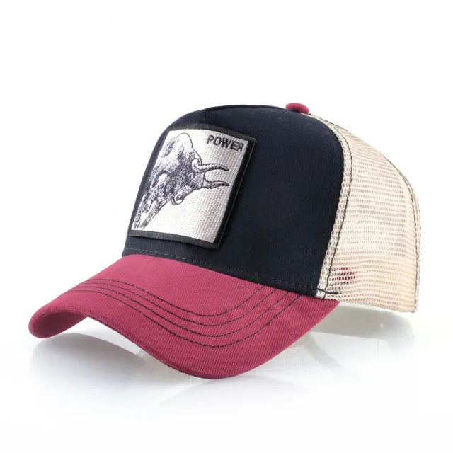 Animal Embroidered Baseball Snapback