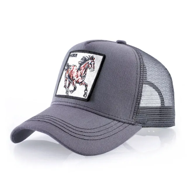 Animal Embroidered Baseball Snapback