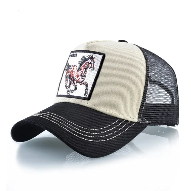 Animal Embroidered Baseball Snapback