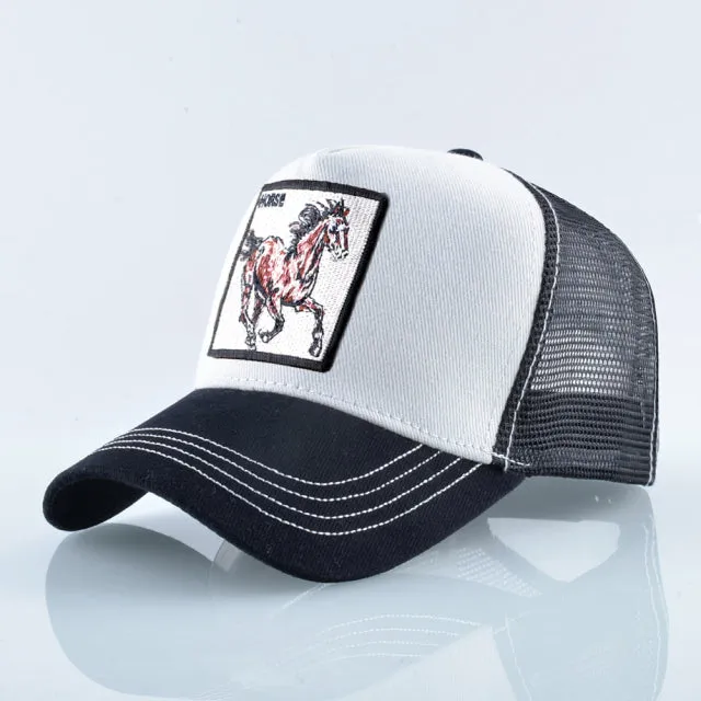 Animal Embroidered Baseball Snapback