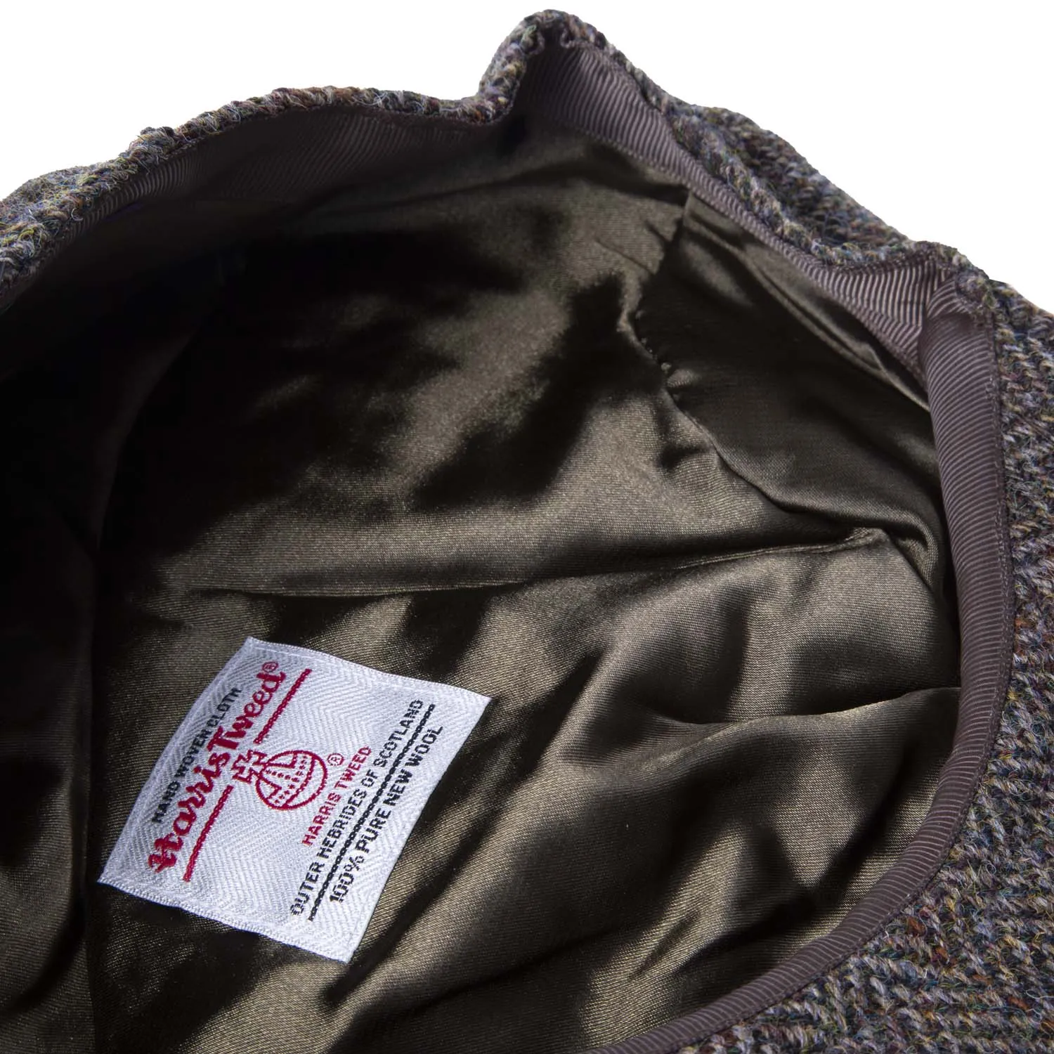 Arran Harris Tweed 8-Pc Cap Green Brown Hb
