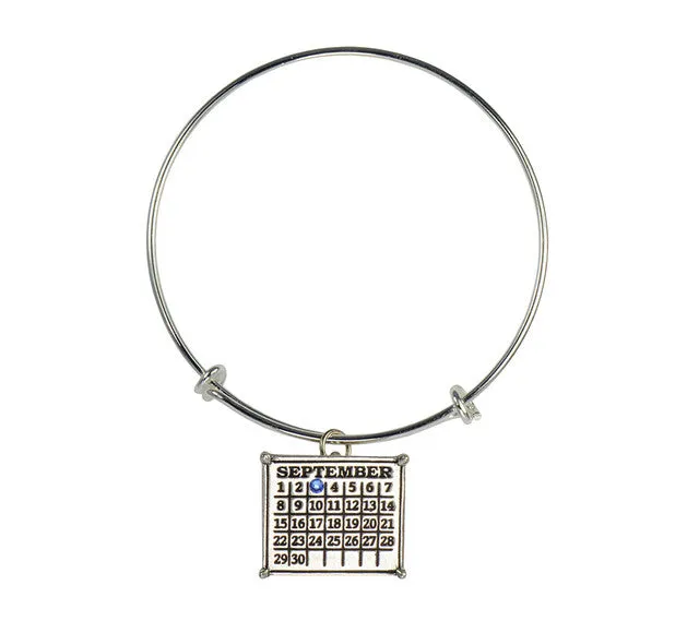 ASTB03a. "Your Special Day" Mini Calendar Charm Bangle Bracelet