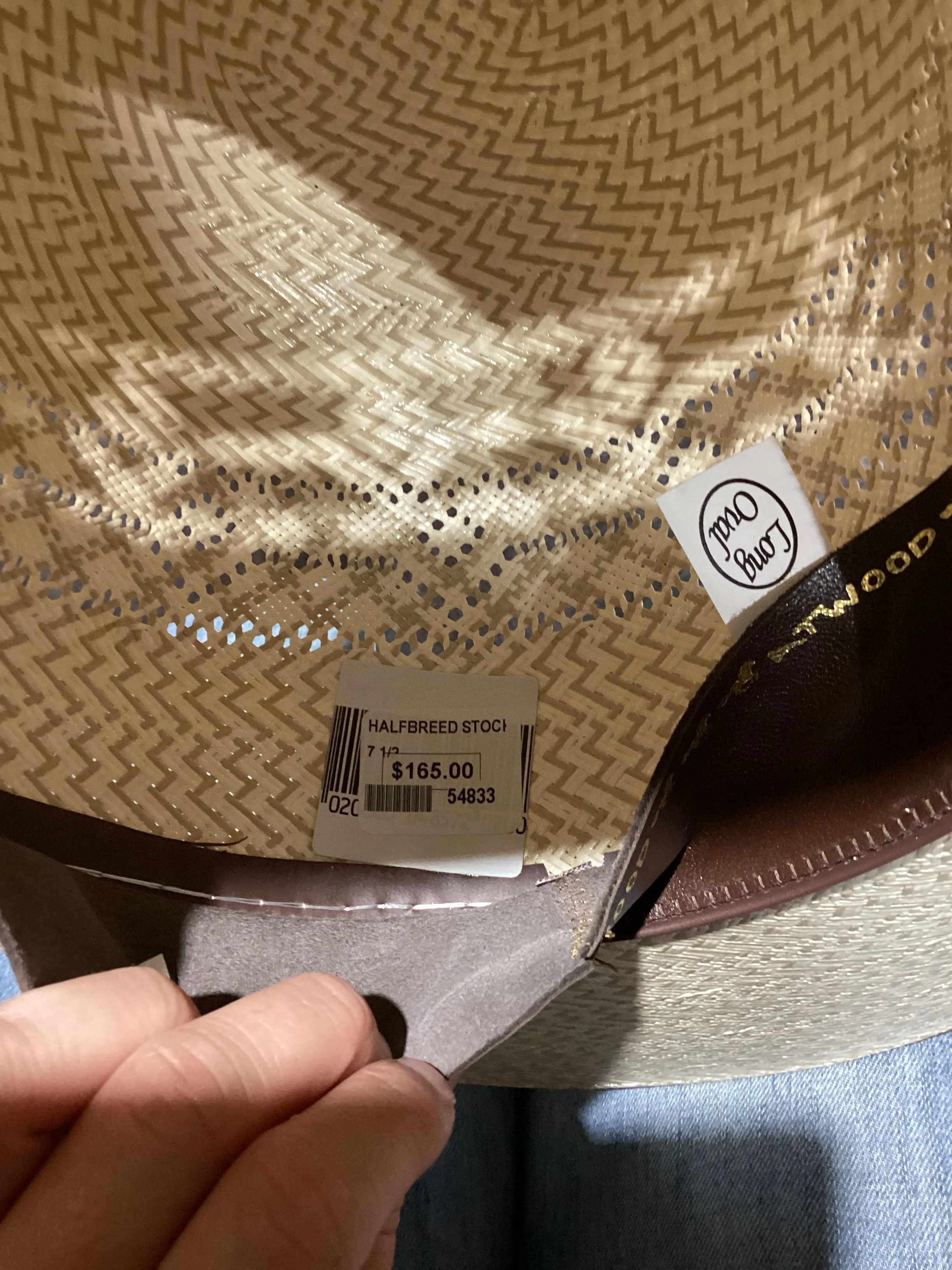 ATWOOD HALFBREED STOCKYARD OPEN CROWN STRAW COWBOY HAT - 2 TONE NATURAL