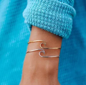 Beach Seaside Metal Sea Wave Wave  Bracelet