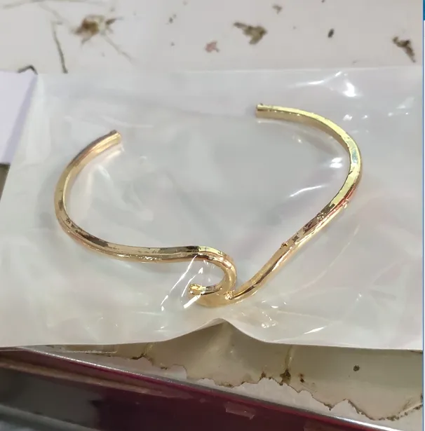 Beach Seaside Metal Sea Wave Wave  Bracelet