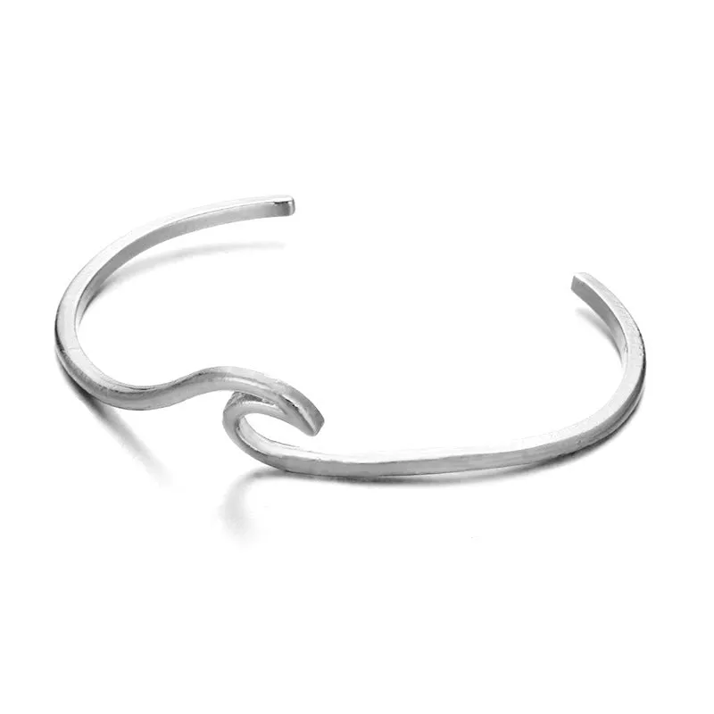 Beach Seaside Metal Sea Wave Wave  Bracelet