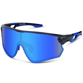 BEACOOL Polarized Sports Sunglasses for Men Women Youth Baseball Fishing Cycling Running Hiking Motorcycle Tac Glasses UV400 (Black Sliver)