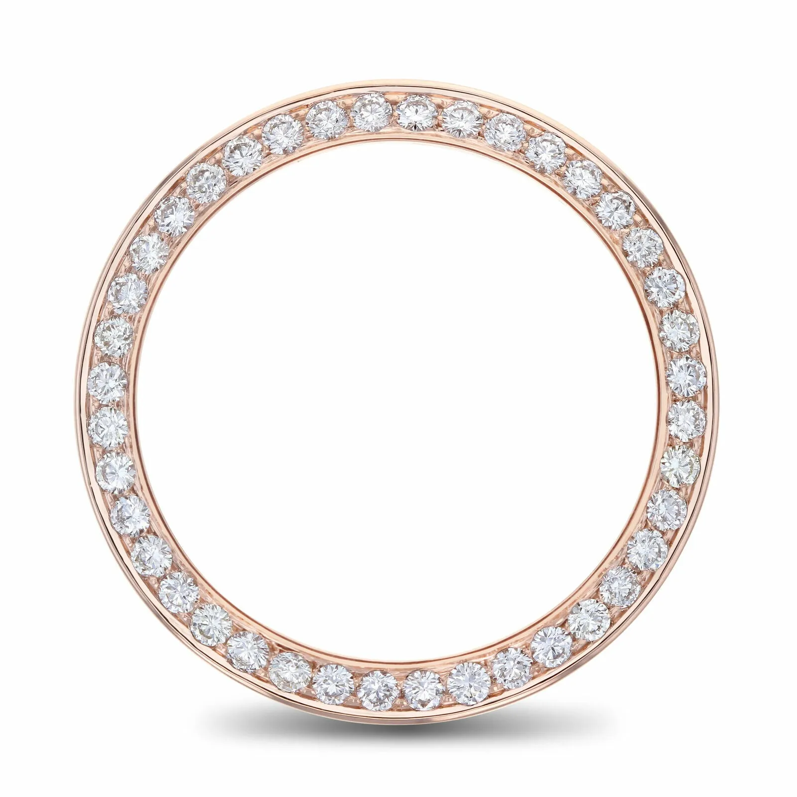BEAD SET DIAMOND BEZEL 14K ROSE GOLD FOR ROLEX 36MM DATEJUST, PRESIDENT DAY DATE