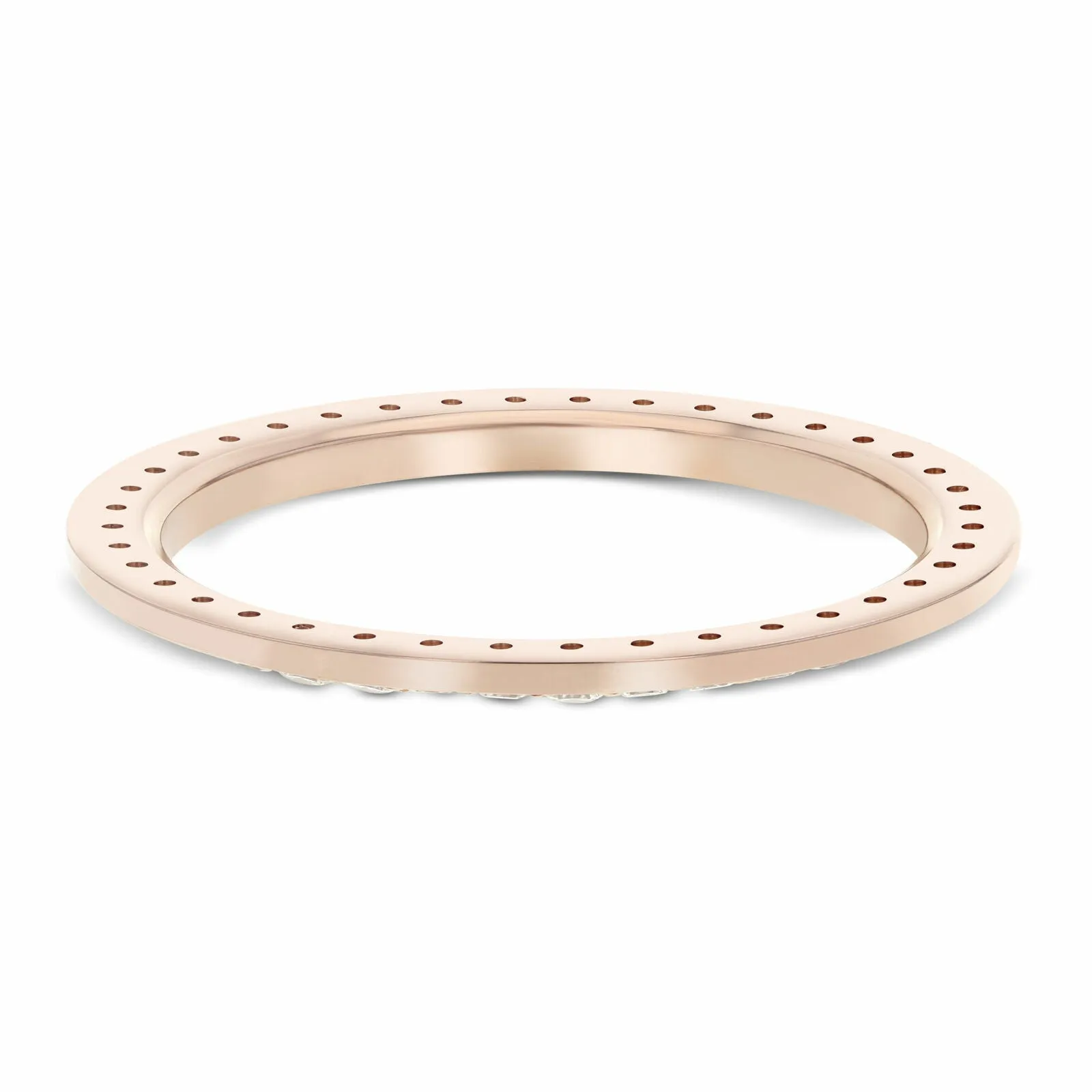 BEAD SET DIAMOND BEZEL 14K ROSE GOLD FOR ROLEX 36MM DATEJUST, PRESIDENT DAY DATE