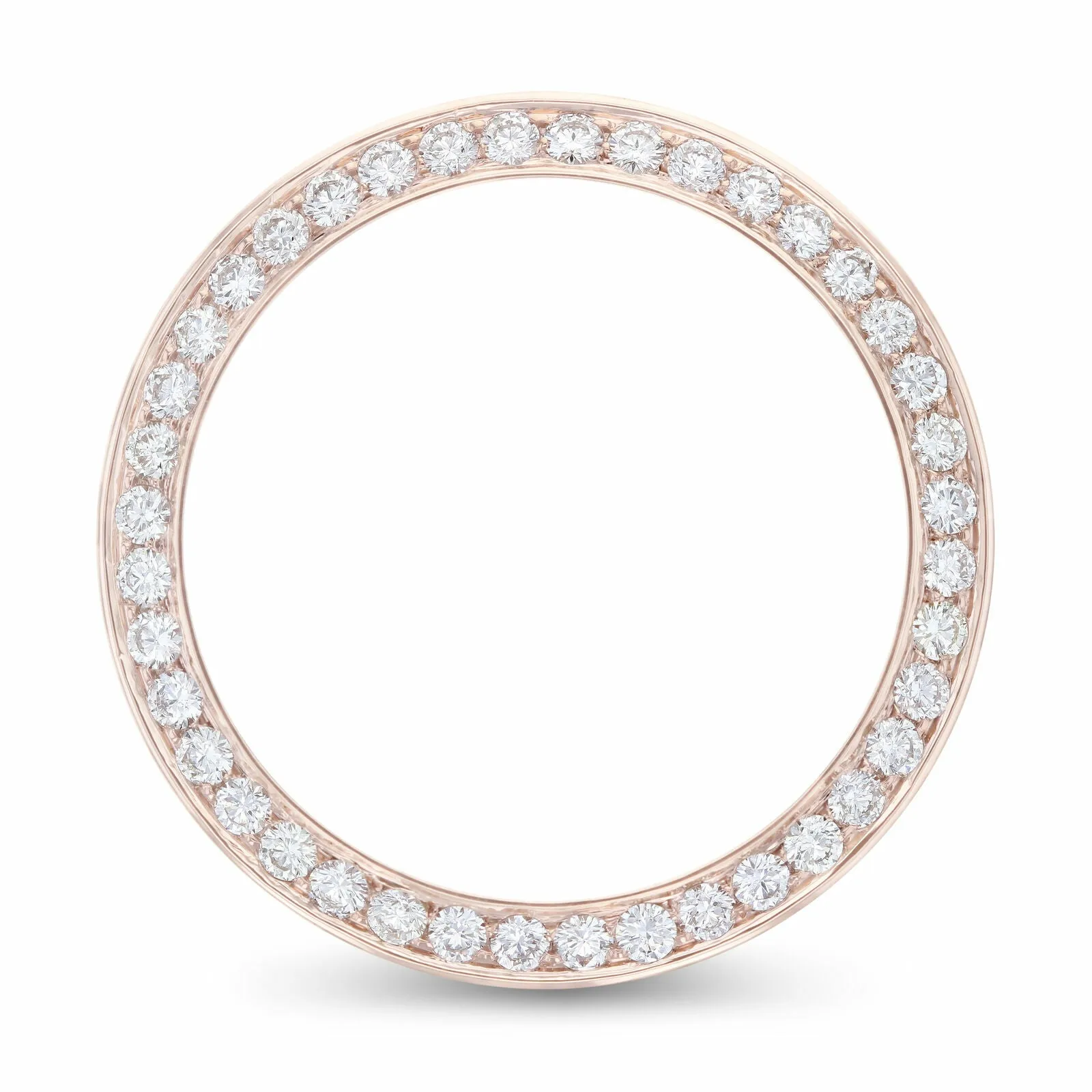 BEAD SET DIAMOND BEZEL 14K ROSE GOLD FOR ROLEX 36MM DATEJUST, PRESIDENT DAY DATE